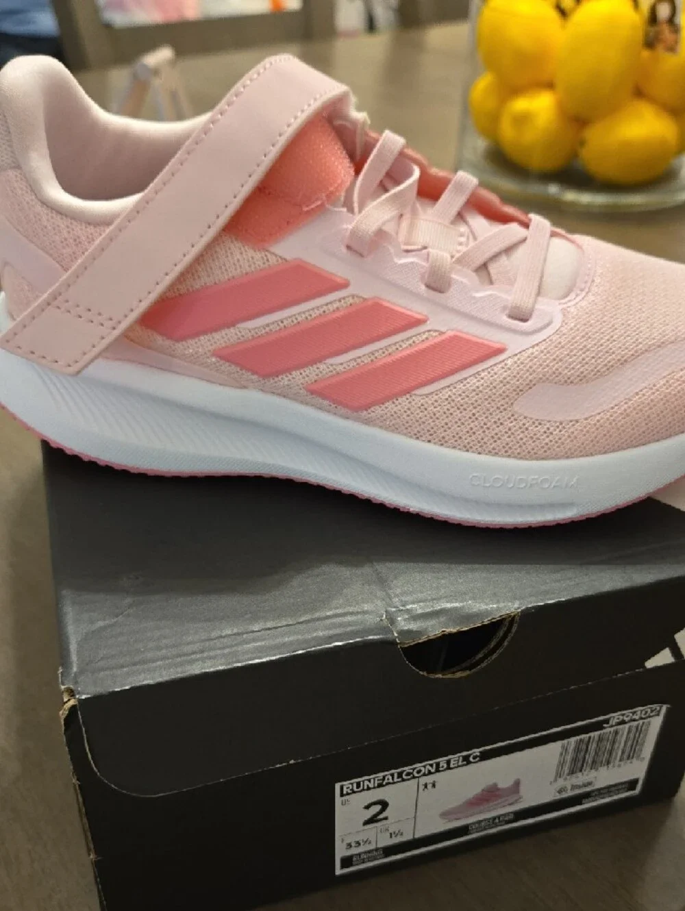 adidas Kids' Light Pink Velcro & Lace Sneakers